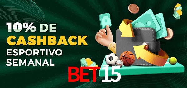 10% de bônus de cashback na bet15