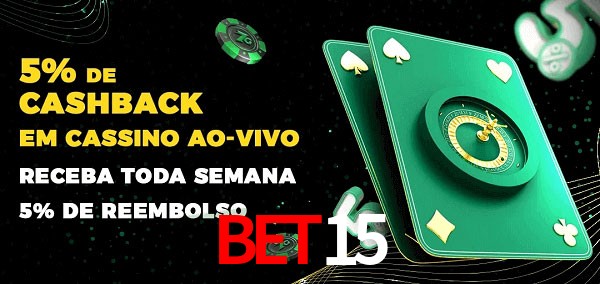 Promoções do cassino ao Vivo bet15